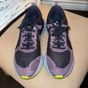 Womens Size 9.5 Nike React Infinity Flyknit Purple and Black